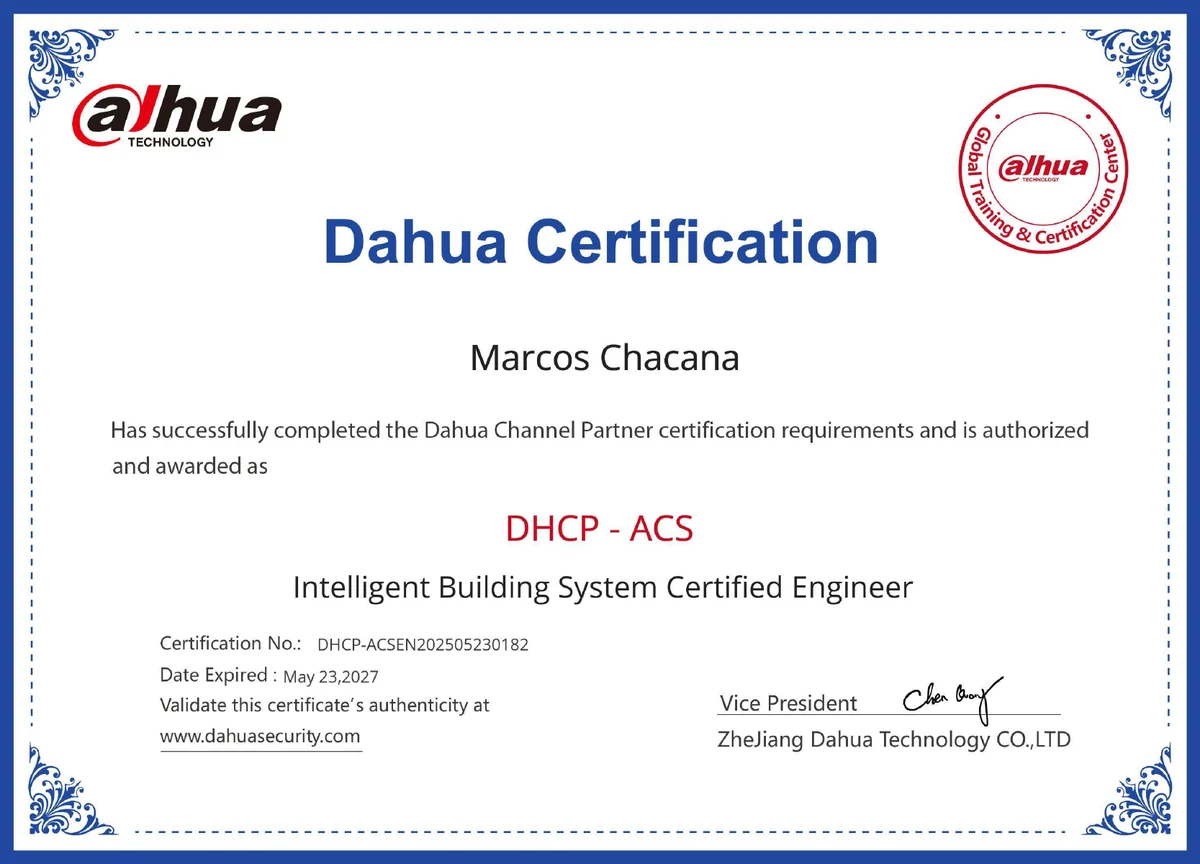 Certificación Dahua DHCP ACS